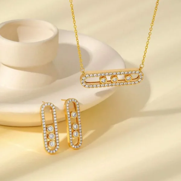 قلادة حلقة تسلق ثلاثية الأحجار