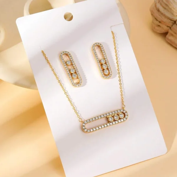 قلادة حلقة تسلق ثلاثية الأحجار